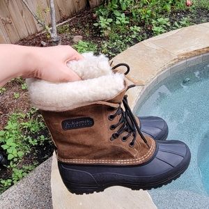 Kamik Waterproof warm fur  snow boots 8